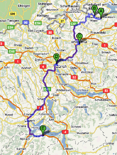 Miasta Północnej Szwajcarii - Sankt Gallen, Altenrhein, Konstancja, Stein am Rhein,  Winterthur, Zurycha